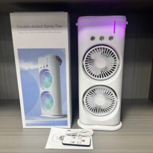 Double-Ended Spray Cooling Fan with Remote - USB Rechargeable Mini Air Conditioner